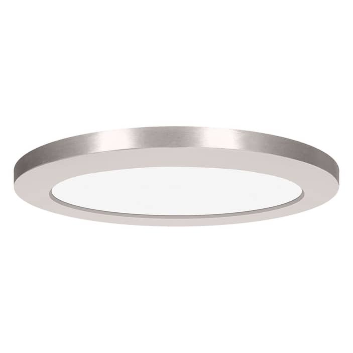 ModPLUS 9-inch Brushed Steel 120V LED Round Flush Mount