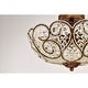 preview thumbnail 12 of 10, Kairo 6-Light Spain Bronze Semi-Flush Mount Ceiling Lamp with Scroll and Crystal Shade - Spanish-Bronze