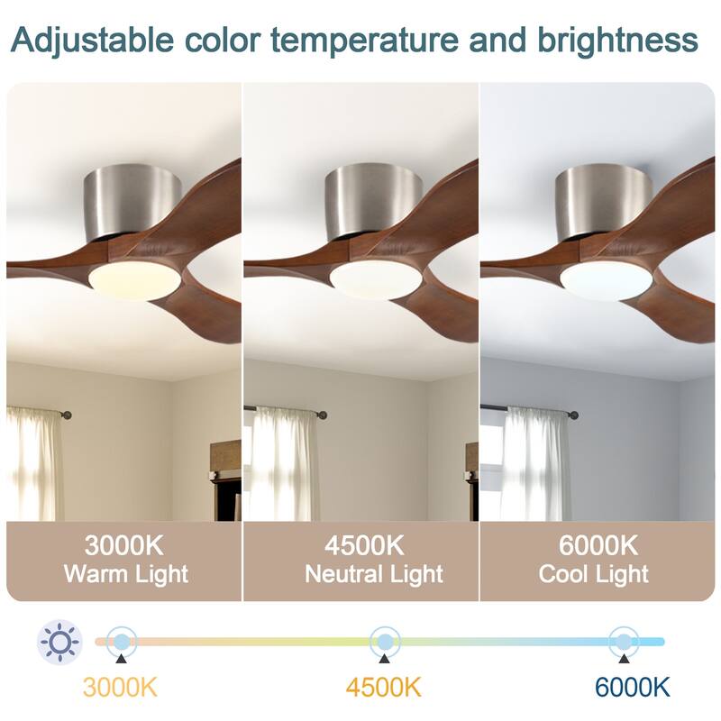 42-inch Ceiling Fan with Light and Remote Control, Reversible DC Motor