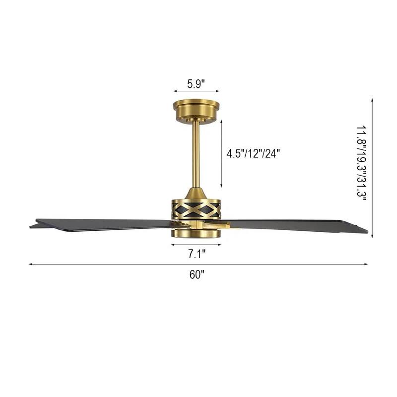 MLiAN 5-Blades DC Motor Indoor Smart Ceiling Fan with Light and Remote