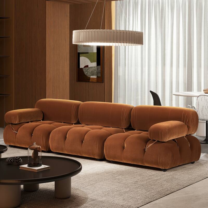 Marcel 109.5" Bubble Modular Modern 3-Piece Sofa