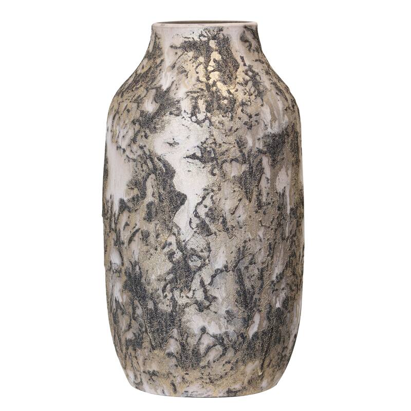 StyleCraft Jarra Vase - Hand Painted Black and Gold - Black
