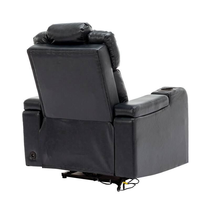 Power Recliner Individual Seat Home Theater Recliner with Cooling Cup Holder, Bluetooth Speaker, LED Lights, USB Ports