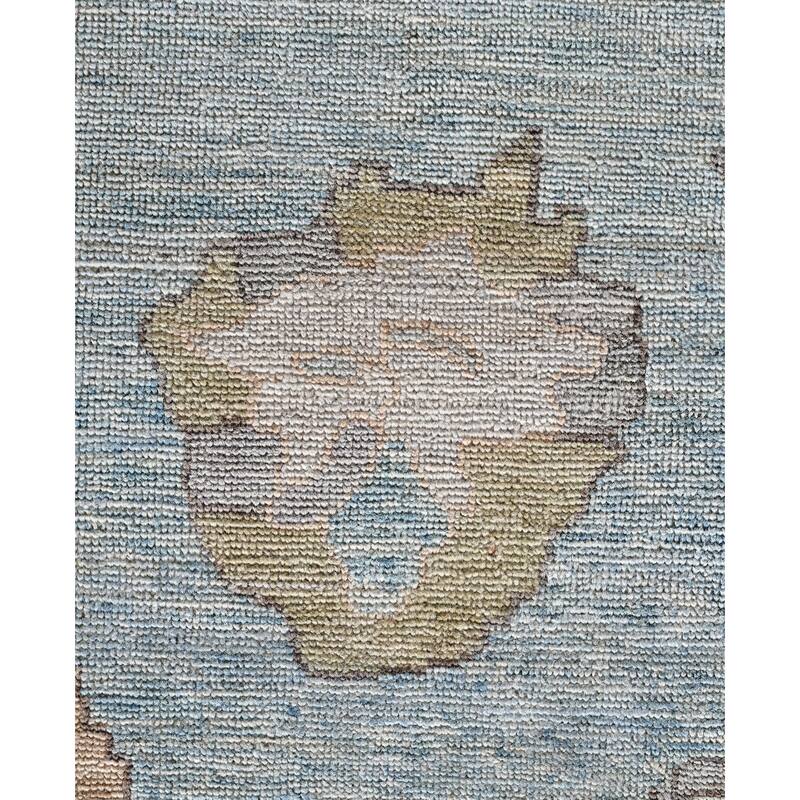 Oushak One-of-a-Kind Hand-Knotted Area Rug - Blue - 9' 2" x 12' 0"