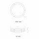 Dimmable LED Flush Mount Ceiling Light Selectable 3000K/4000K/5000K