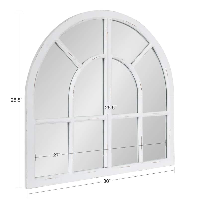 Kate and Laurel Boldmere Wide Arch Windowpane Mirror