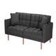 LUXMOD Futon Sleeper Sofa With 2 Pillows Fabric