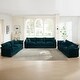 preview thumbnail 33 of 162, Cloud Chenille Upholstered Modular Sectional Sofa with DIY Combination Design Blue 3-Seater Sofa+2-Seater Sofa*2