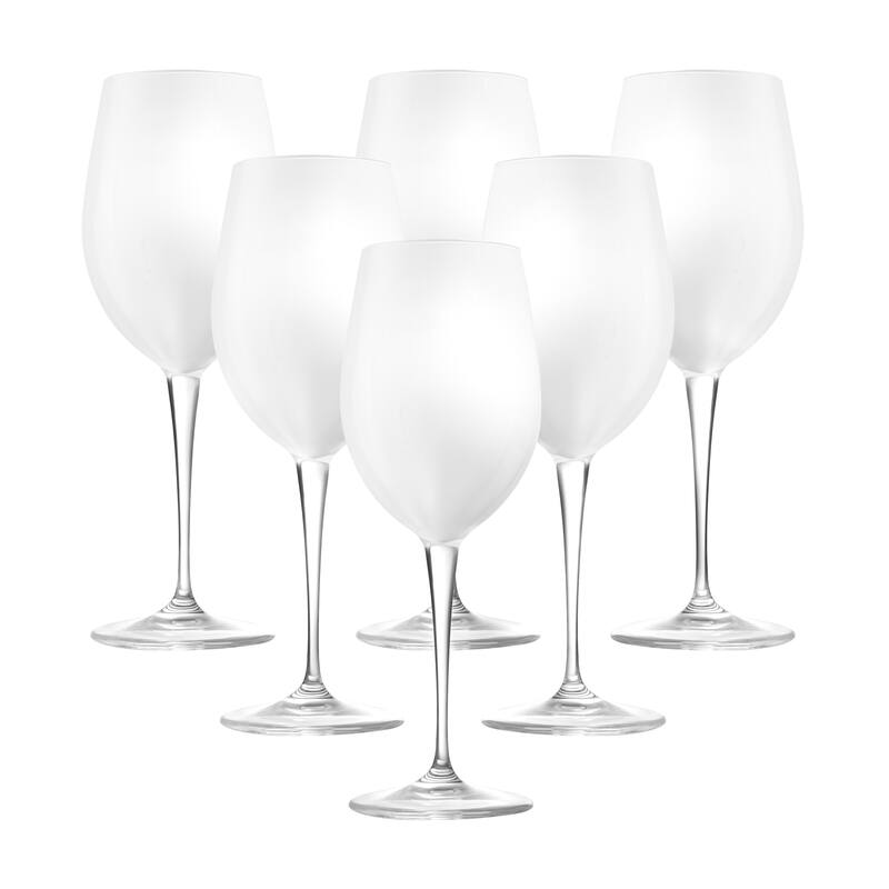 Majestic Gifts Inc. Glass Water/ Wine Goblets - Opal - 18 Oz - Set/6