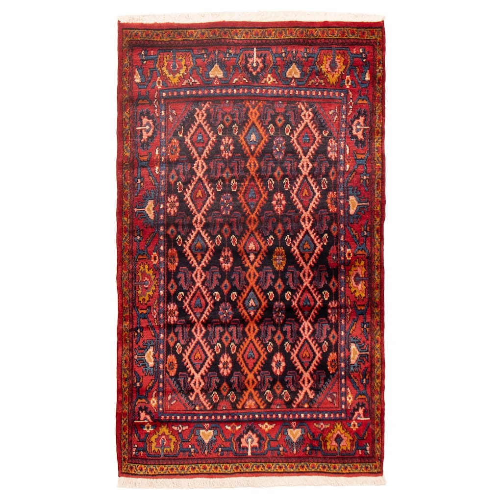 ECARPETGALLERY Hand-knotted Andelz Navy Wool Rug - 3'7 x 6'0