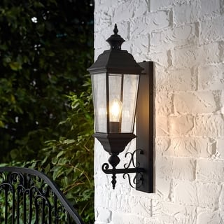 SAFAVIEH Outdoor Lighting Braden 10-inch Metal Wall Sconce - 10"W x 7"D x 29"H