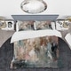 preview thumbnail 2 of 5, Designart "Brushstroke Abstract Painting I" Cream Modern - Bedding Cover Set With Shams