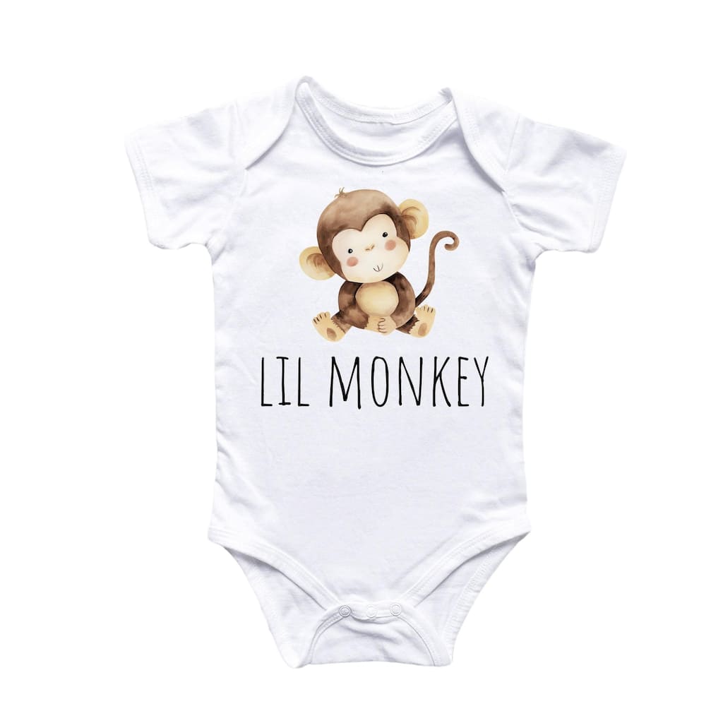 Little Monkey - Baby Boy Girl Clothes Infant Bodysuit Funny Cute Newborn