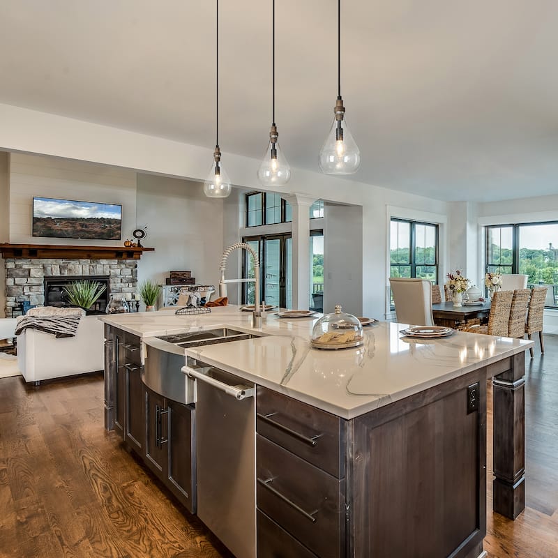Marro Modern Farmhouse Mini Pendant Seeded Glass Teardrop Islands Lights Kitchen Dining Room