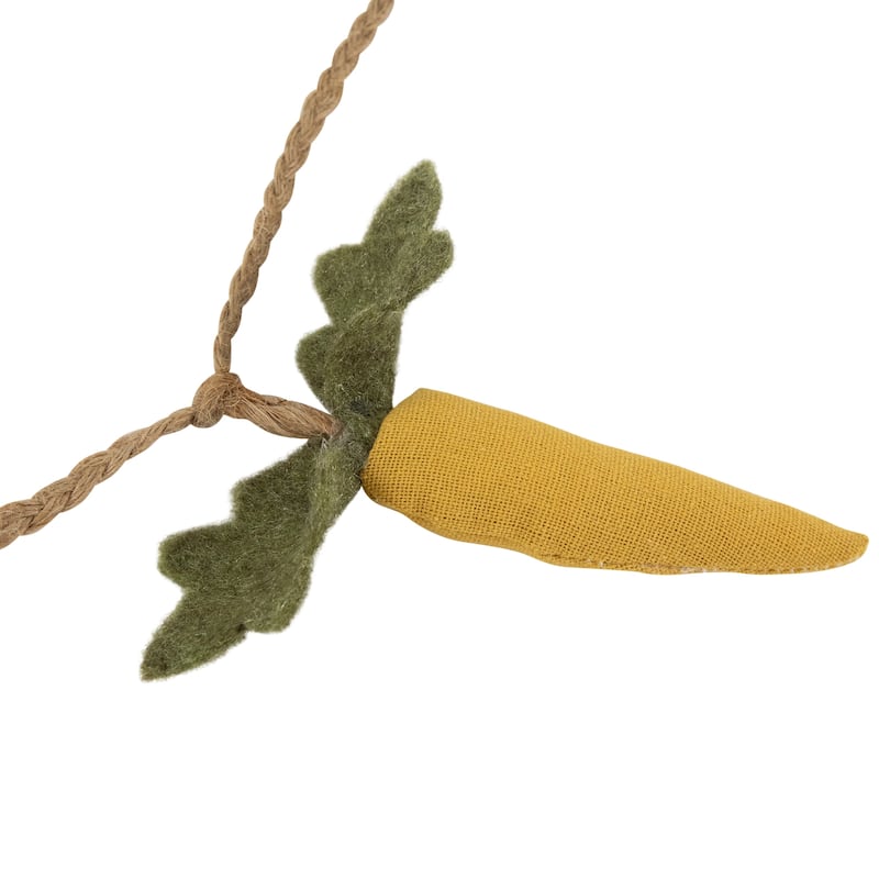 Plush Rabbit and Carrot Twine Easter Garland -3.5'