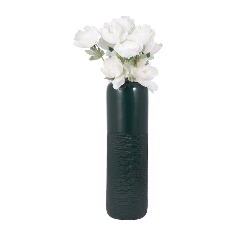 Sagebrook Home Ceramic Vase, Versatile Home Accents for Stylish Decor - Green - 6" x 6" x 18"