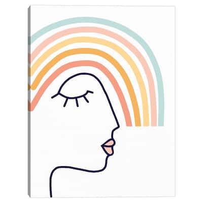 Rainbow Head Canvas Art Print