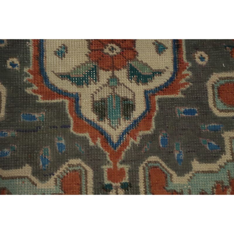 Hand Knotted Oriental 100% Wool Carpet Traditional Medallion Oranges & Rust Tabriz Area Rug - 6' 10'' X 4' 0''