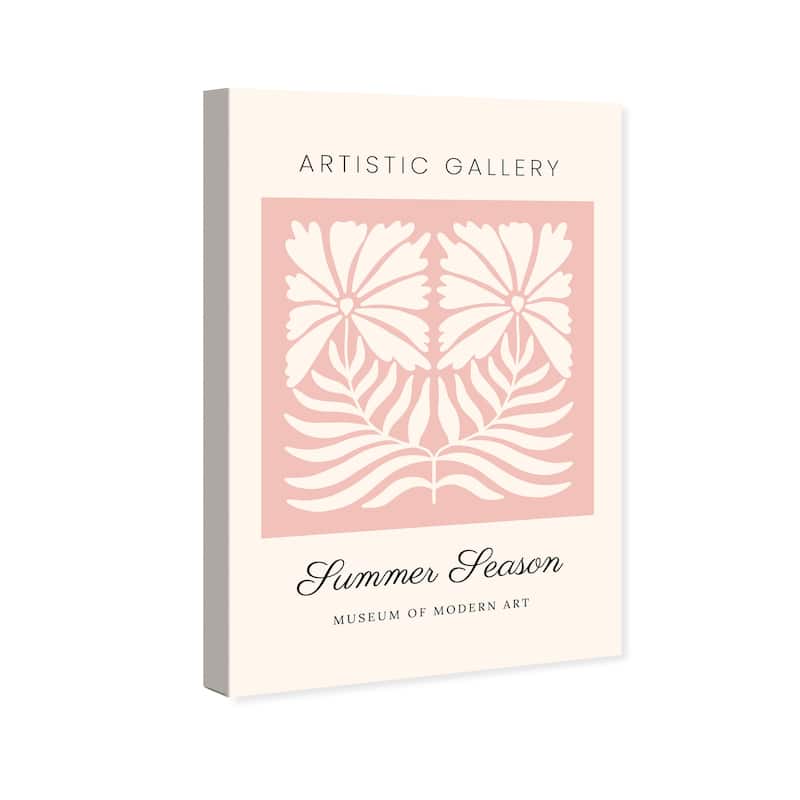 Wynwood Studio Canvas Advertising Artistic Gallery Summer Poster I Pink Modern & Contemporary Wall Art Canvas Print