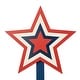 preview thumbnail 6 of 6, Glitzhome Set of 3 Wooden Patriotic Star Yard Stakes