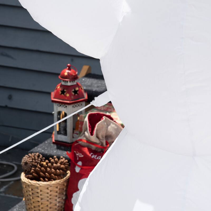 HOMCOM 7ft Inflatable Christmas Snowman Family with Bird and Birdhouse, Blow-Up Outdoor LED Yard Display