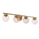 preview thumbnail 20 of 20, Cionar Mid-century Modern Gold Bathroom Vanity Light Globe Wall Sconce with Clear Glass Shades