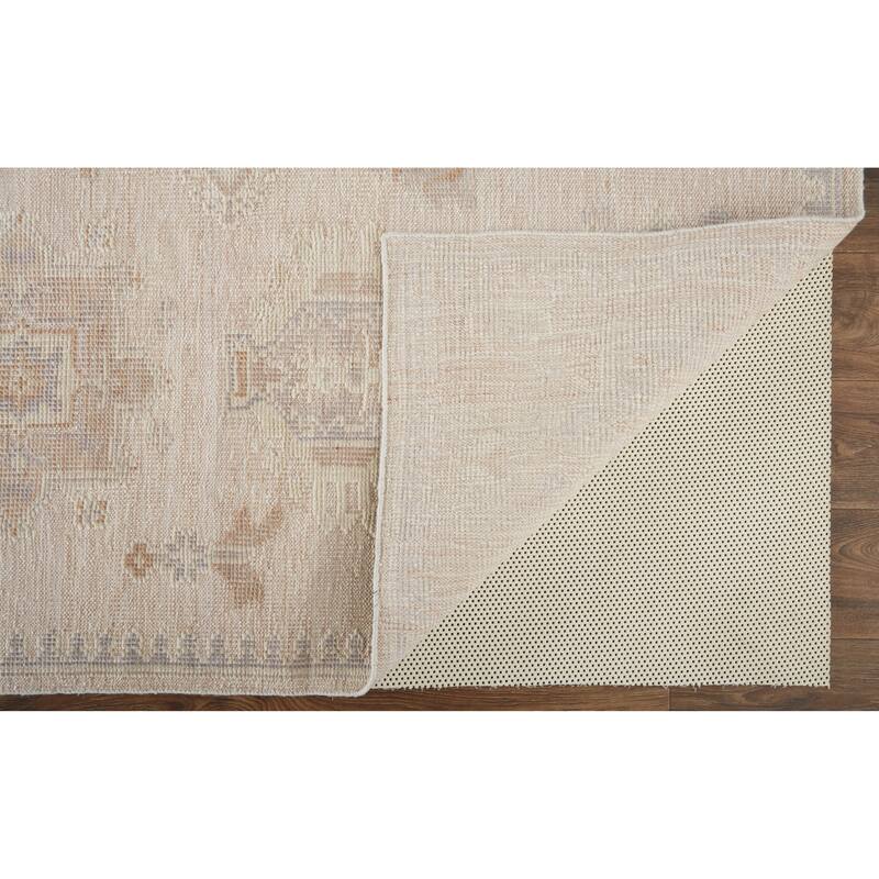 Tierney Eco Friendly PET Oushak Rug, Ivory/Tan/Opal Gray, Area Rug