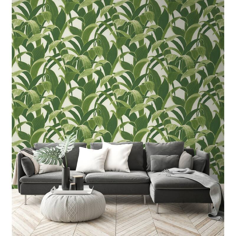 NextWall Banana Groves Botanical Peel and Stick Removable Wallpaper - 20.5 in. W x 18 ft. L