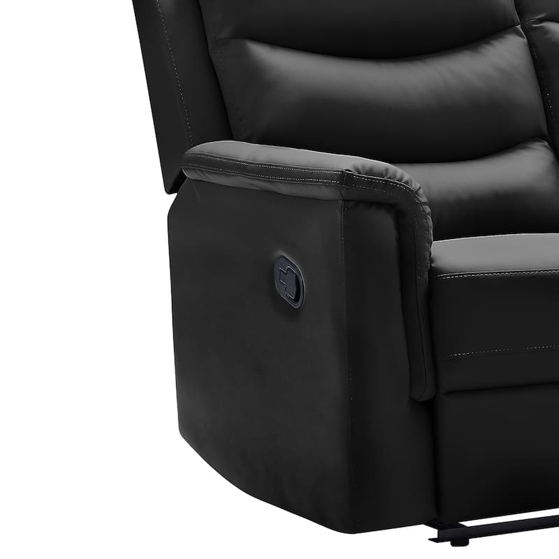2-Seater Motion Sofa Black Pu