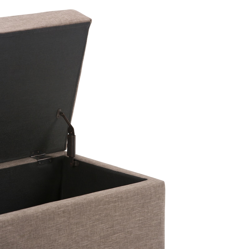 WYNDENHALL Callum 34 inch Wide Contemporary Rectangle Storage Ottoman