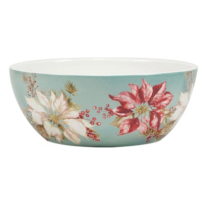 Certified International Winters Joy 104 oz. Deep Serving Bowl 10" x 4" - 10" x 4"