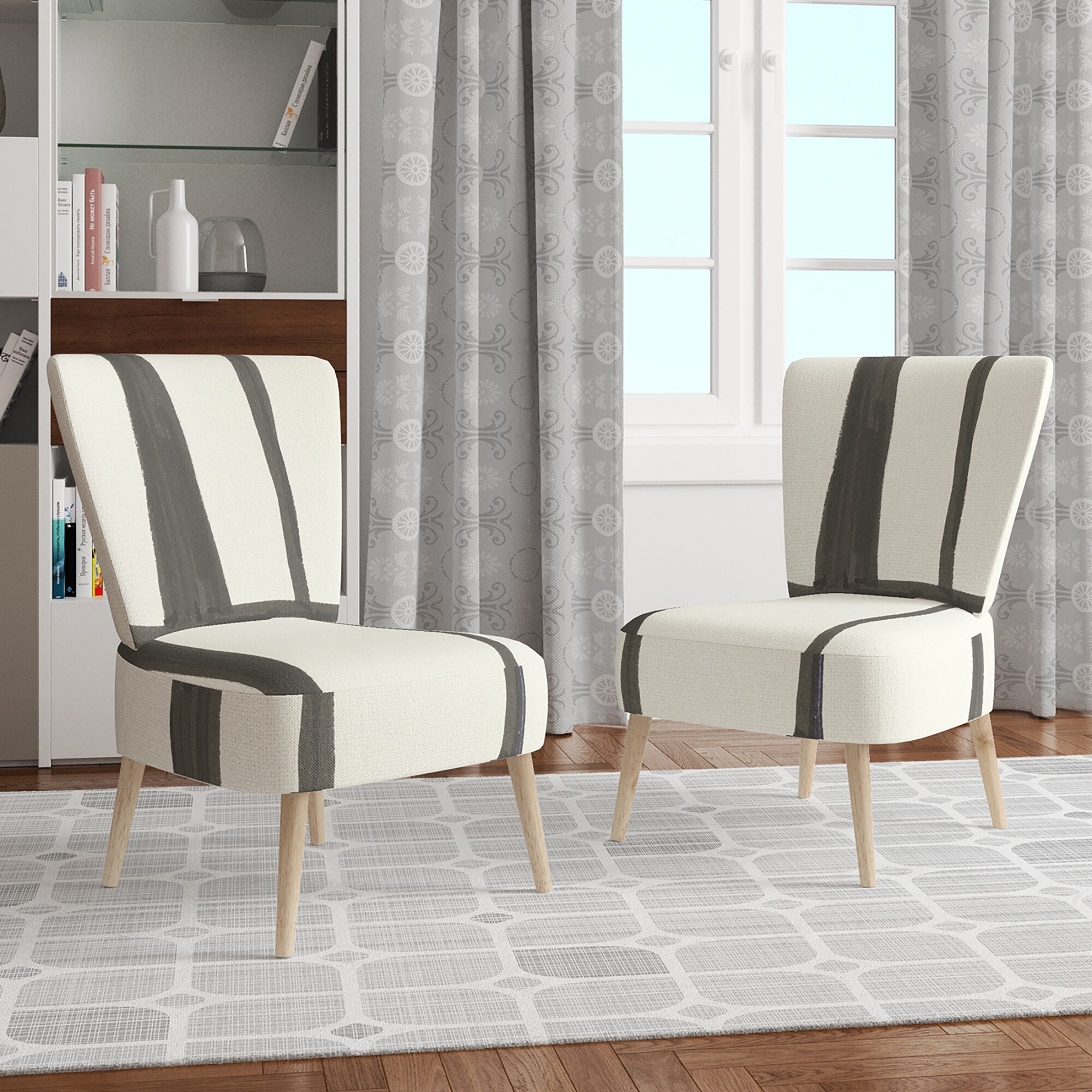 Designart "Minimalist Black And White I" Upholstered - Picture 15 of 20