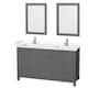 Option Dark Gray / White Cultured Marble Top / Brushed