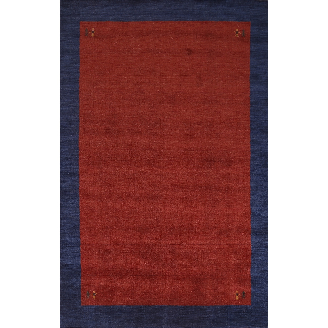 Rugsotic Carpets Hand Knotted Gabbeh Silk Mix 6'x9' Area Rug Contemporary Light Red White LSM634