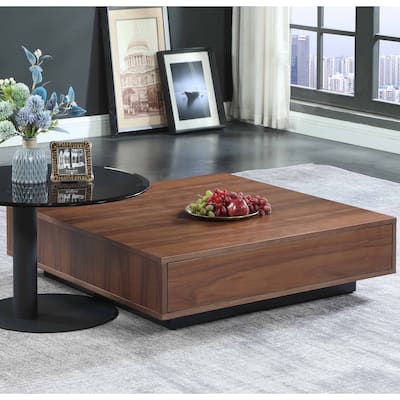 Somette Wooden Cocktail Table with 2 Drawers