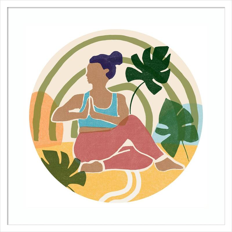 Om Together Marichi by June Erica Vess Wood Framed Wall Art Print