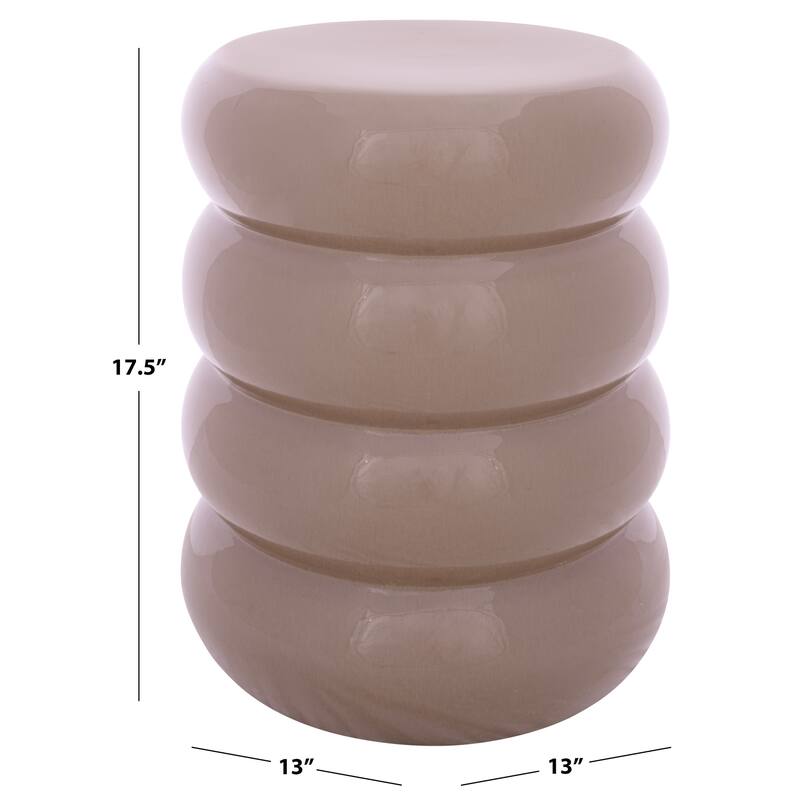 SAFAVIEH Home Dylan, 18-inch, Ceramic Garden Stool - 13"W x 13"D x 18"H