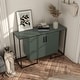 preview thumbnail 6 of 12, Furniture of America Hannah Modern Fluted Sage Green 2-Shelf Dining Buffet Cabinet