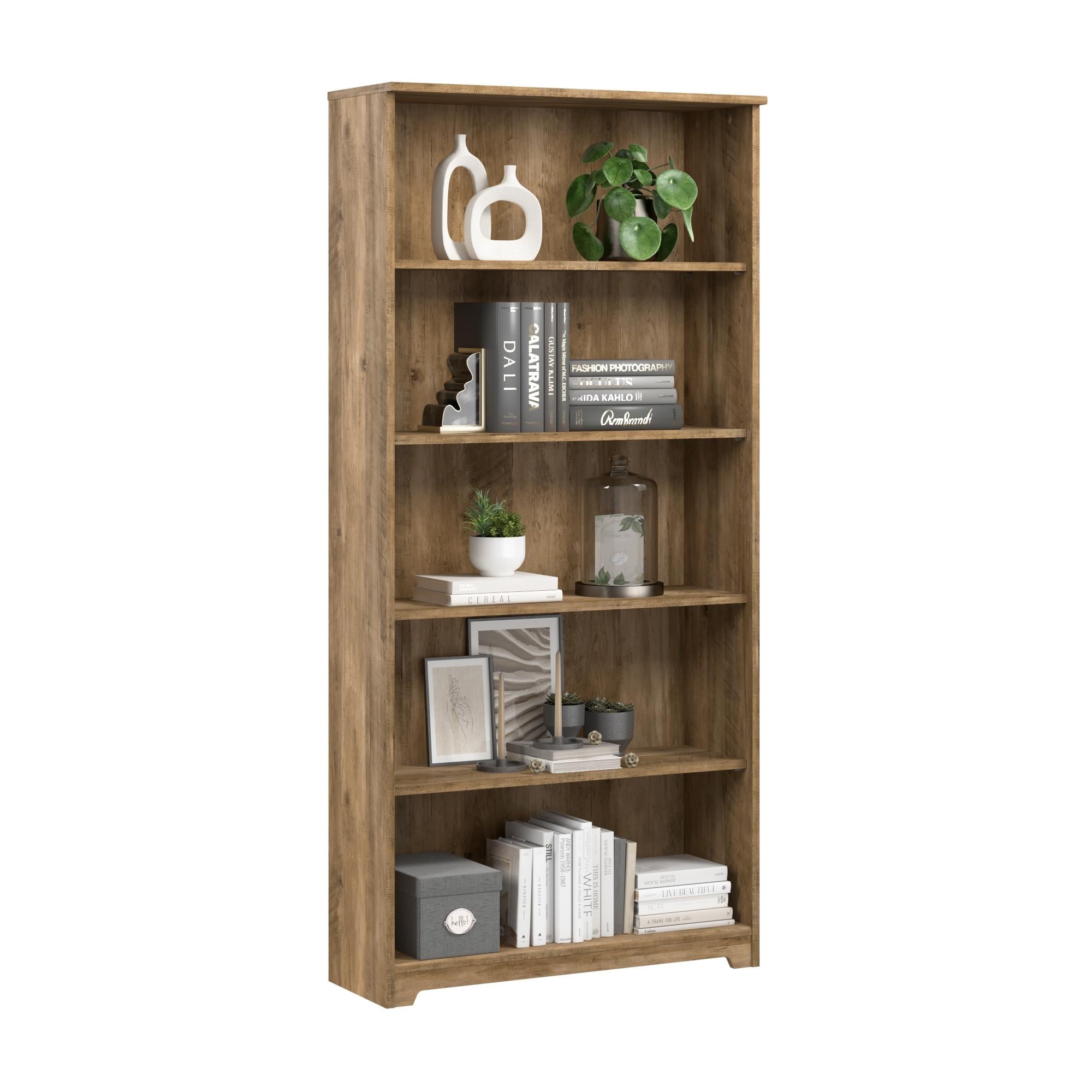 Bush Home Cabot Tall 5 Shelf Bookcase with Adjustable Shelves