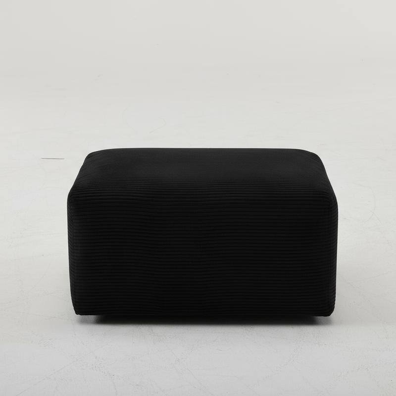 33.46 in. W Corduroy Boneless Rectangle Ottoman