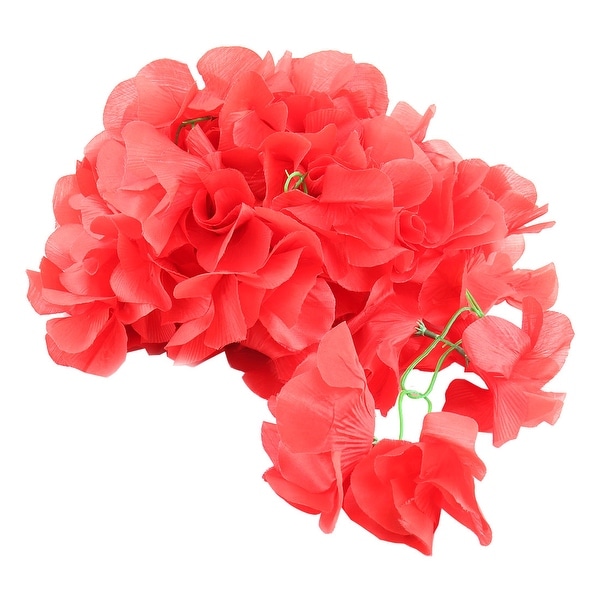 Home Window Hanging Ornament Artificial Flower Decor Vine Red 2.6M Length