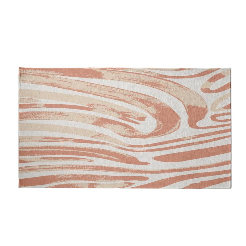 Dazzling Zebra Rug - 5' x 7' - Orange