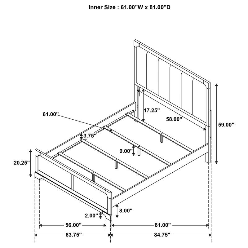 Gran Park Panel Bed Dark Cocoa