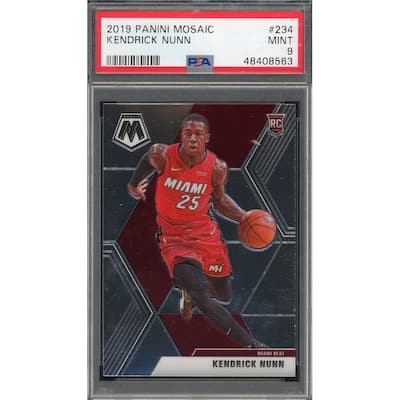 Kendrick Nunn 2019 Panini Mosaic Basketball Rookie Card RC #234 Graded PSA 9 MINT - 8'6" x 11'6"
