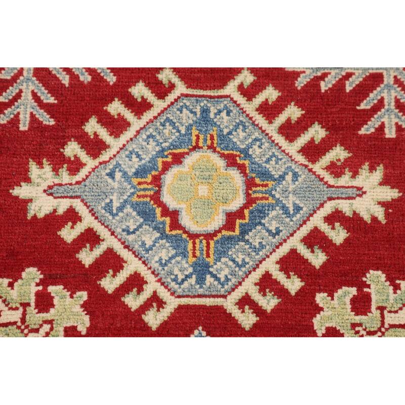Oriental Red Kazak Accent Rug Handmade Wool Carpet - 2'9" x 4'3"
