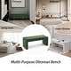 preview thumbnail 9 of 7, Velvet/Faux Leather Entryway Bench End of Bed Bench Upholstered Modern Window Bench for Dining Room/Bedroom