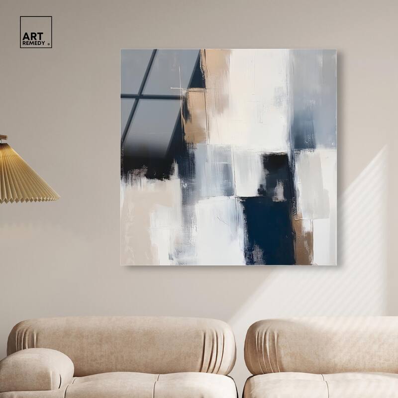 Blue Mood Depth II Acrylic by Art Remedy, Ready to Hang