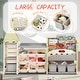 preview thumbnail 3 of 18, Kids Bookshelf Toy Storage Organizer with 17 Bins and 5 Bookshelves, Multi-functional Nursery Organizer