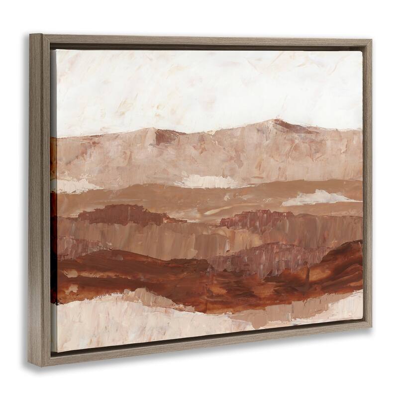 Stupell Abstract Canyon Painting Framed Floater Canvas Wall Art Design by BlursByAI