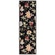 preview thumbnail 5 of 74, SAFAVIEH Handmade Chelsea Rubi French Country Floral Wool Rug 2'6" x 10' Runner - Black